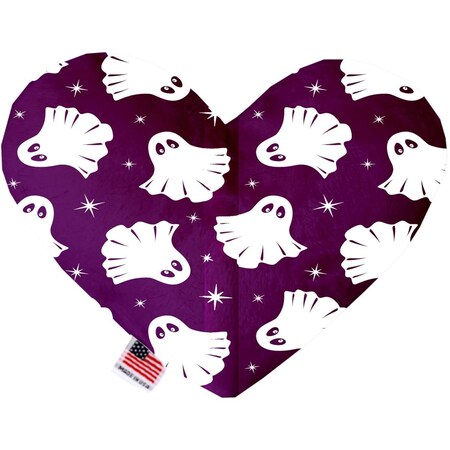 Mirage Pet Products Ghosts on Purple 6 in. Stuffing Free Heart Dog Toy 1350-SFTYHT6